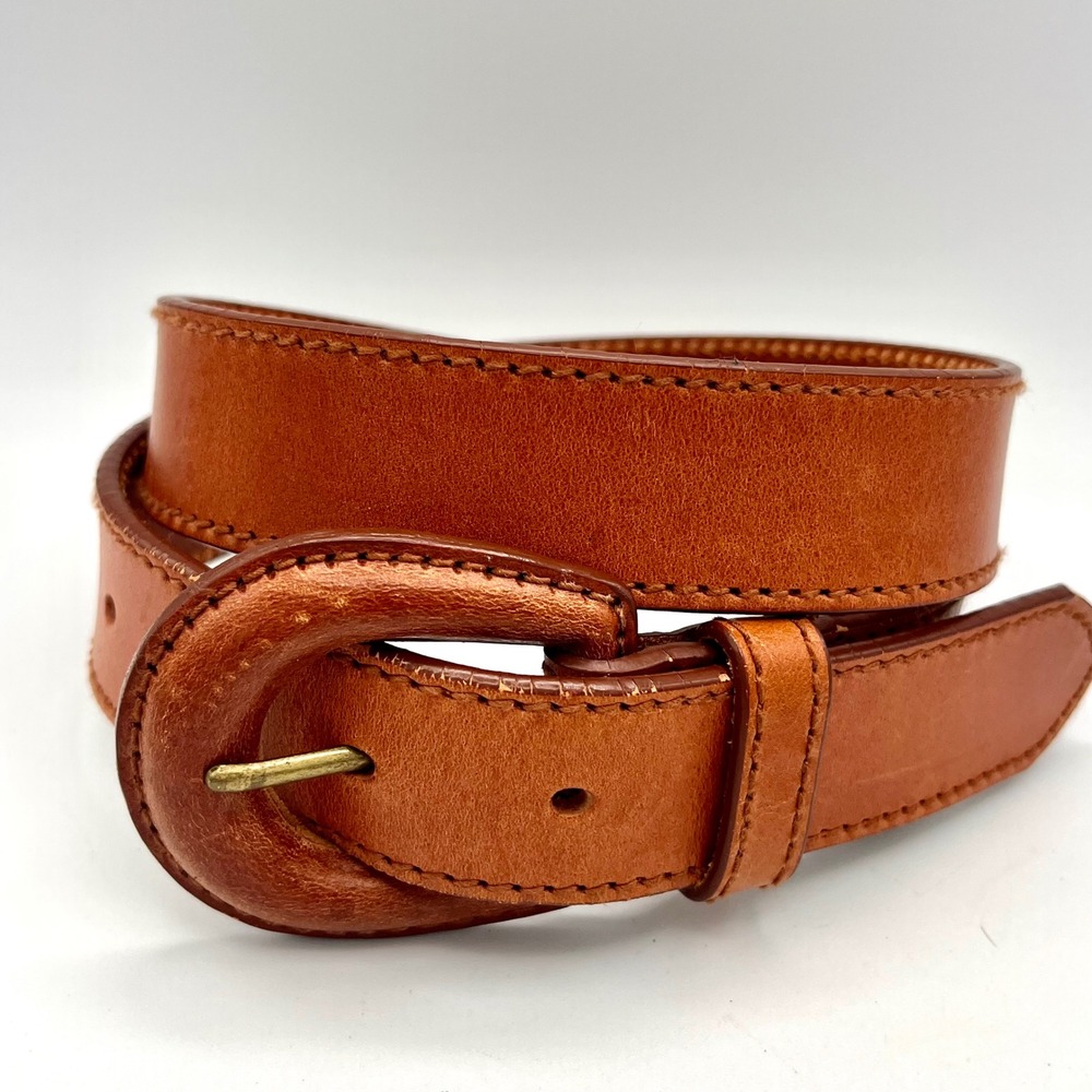 Liz Claiborne Brown Leather Belt Medium Minimalist Classic